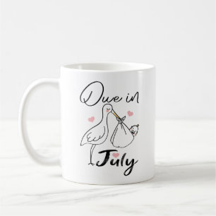 Förväntas i juli Söt svan som bär en rolig ny bebi Kaffemugg