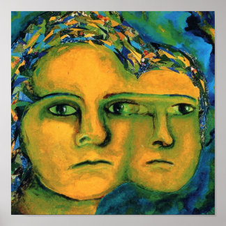 Förväntning - Guld och Emerald Goddess Poster