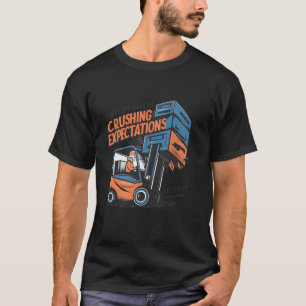 Förväntningar för brytning av gaffelfläns bokstavl t shirt