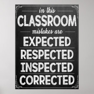 Förväntningar för klassrum Poster