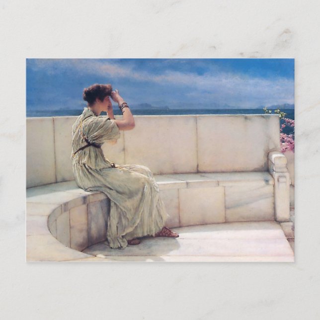 Förväntningar från Lawrence Alma Tadema Vykort (Framsida)