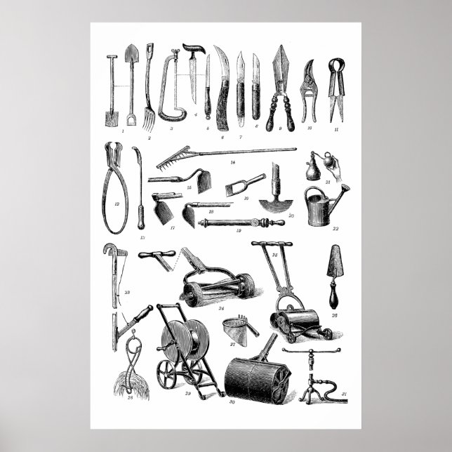 Förvaring för  Verktyg Garden Supply Store Poster (Framsidan)