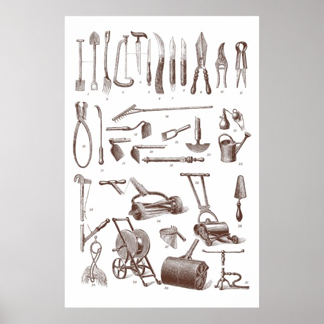Förvaring för  Verktyg Garden Supply Store Poster (Framsidan)