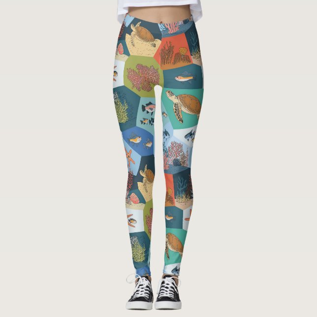 Förvaringsdesign under vatten leggings (Framsida)