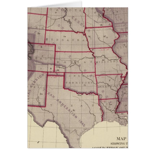 Förvärv av amerikanska territorier hälsningskort (Framsidan)