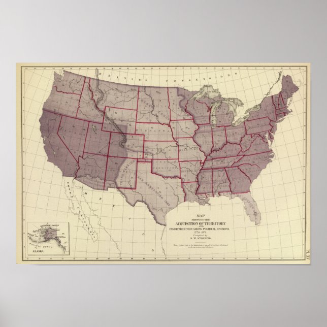 Förvärv av amerikanska territorier poster (Framsidan)