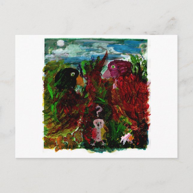 Förväxlat litet fågelvykort vykort (Framsida)