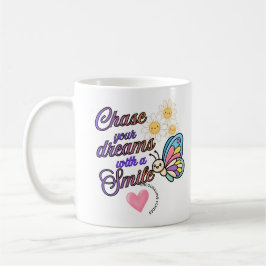 Förverkliga Drömmar Med ett Leende Inspirationsmug Kaffemugg