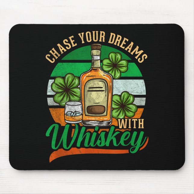 Förverkliga Drömmar Med Whiskey St. Patrick's Day  Musmatta (Framsidan)