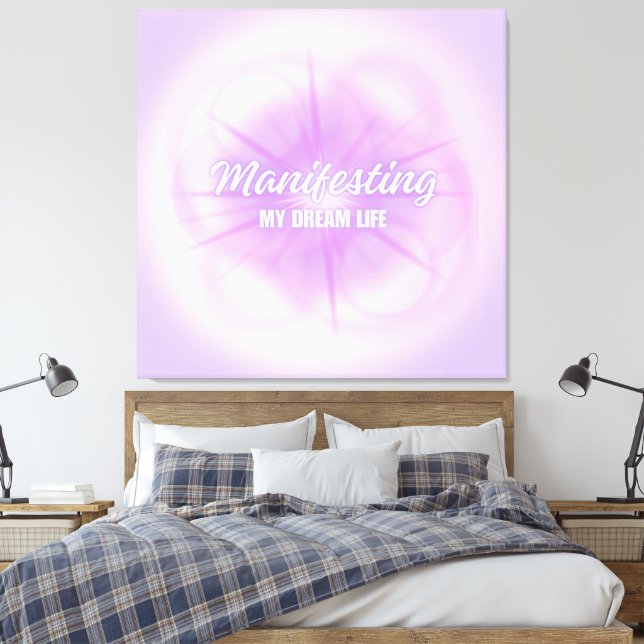 Förverkligar Min Dröm Liv Aura Gradient Estetik  Canvastryck (Insitu (sovrum))