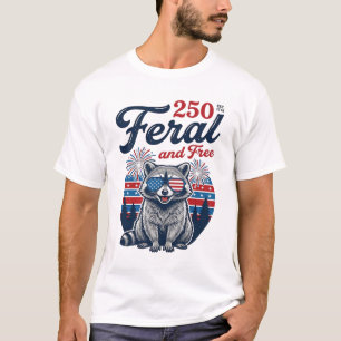 Förvildad 250 och fri tvättbjörn patriotisk vektor t shirt
