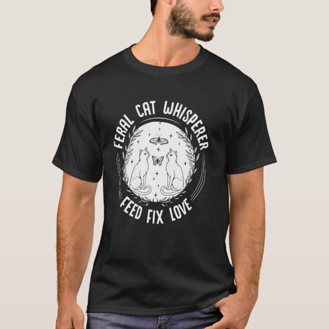 Förvildad kattflüstar-foderfix älskar rolig kattäl t shirt (Framsida)