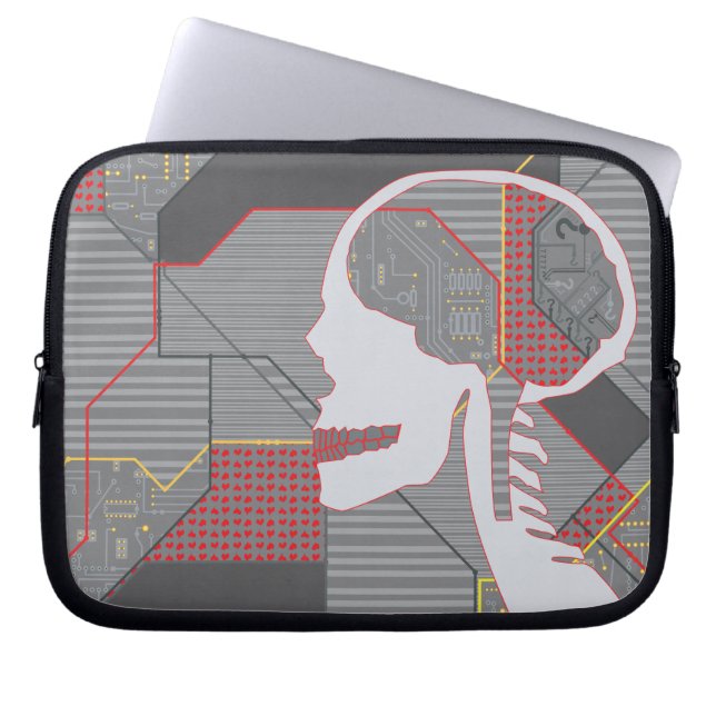 förvirrad hjärtinfarkt laptop sleeve (Framsidan)