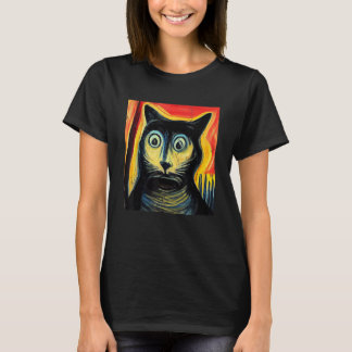 Förvirrad kattkonst t shirt