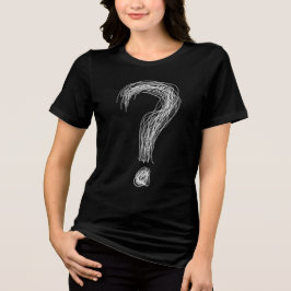 Förvirrad Klotter Frågetecken Kaos Överanalyserand T Shirt
