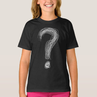 Förvirrad Klotter Frågetecken Kaos Överanalyserand T Shirt