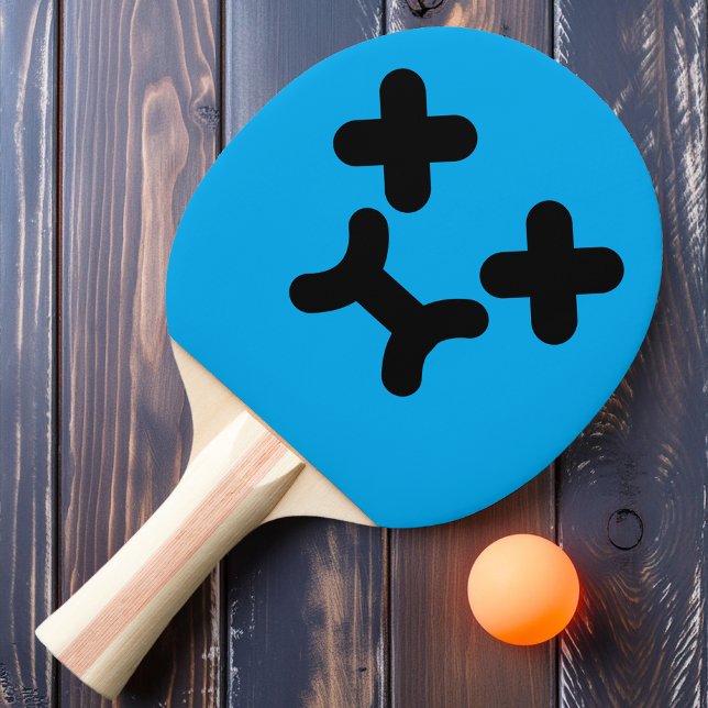 Förvirrad Mullig Ansikte Blå Ping Pong Paddle Pingisracket (Skapare uppladdad)