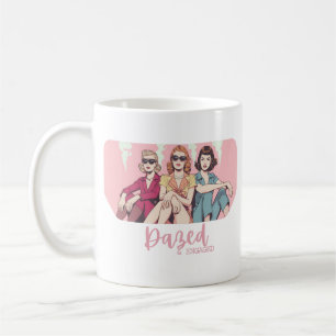 Förvirrad och engagerad design Retro dam möhippa Kaffemugg