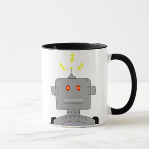 förvirrad robot mugg