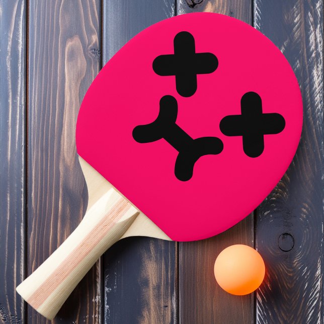 Förvirrad Sårad Ansikte Rosa Pingisracket (Skapare uppladdad)