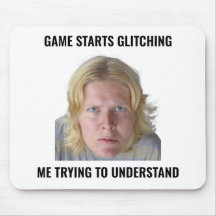 Förvirrad Spelare Glitch Meme Musmatta