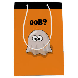 Förvirrad spöke säger "Oob?" Rolig Halloween-teckn