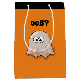 Förvirrad spöke säger "Oob?" Rolig Halloween-teckn