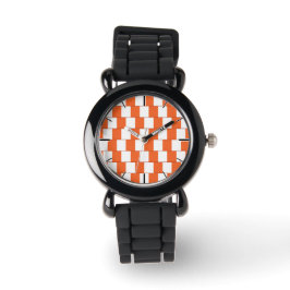 Förvirrande linjer Orange Armbandsur