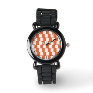 Förvirrande linjer Orange Armbandsur