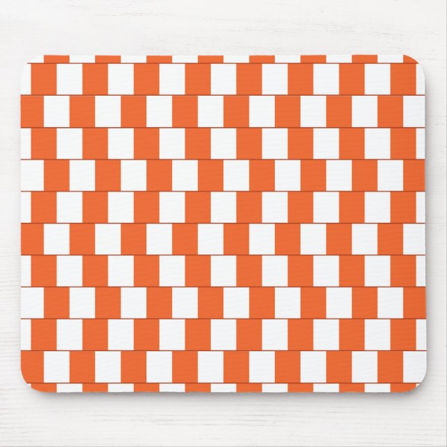 Förvirrande linjer Orange Musmatta (Framsidan)