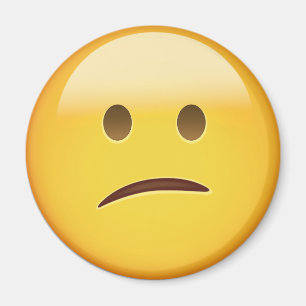 Förvirrat ansikte Emoji Magnet