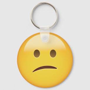 Förvirrat ansikte Emoji Nyckelring