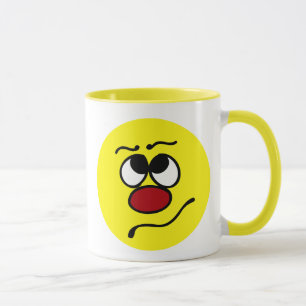 Förvirrat ansikte Grumpey Mugg