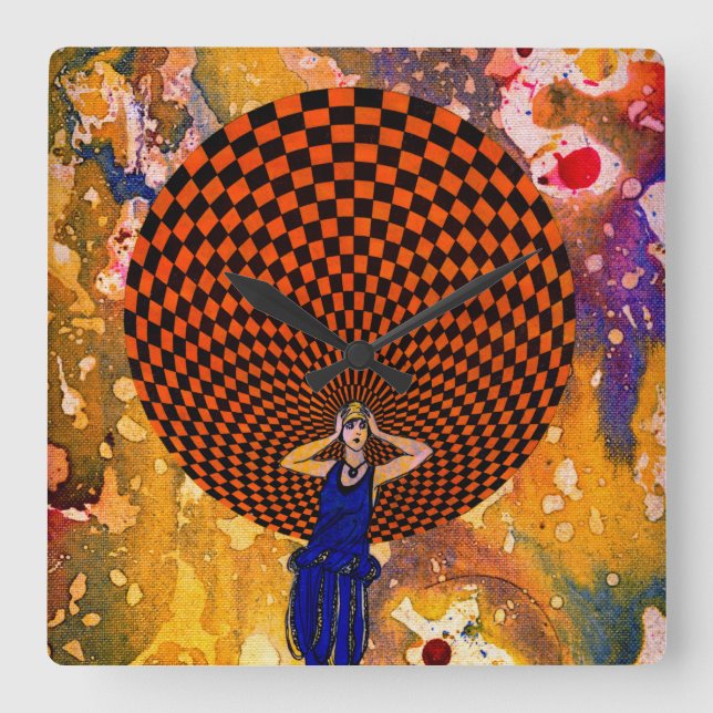 Förvirring av Michael Moffa Fyrkantig Klocka (Framsida)