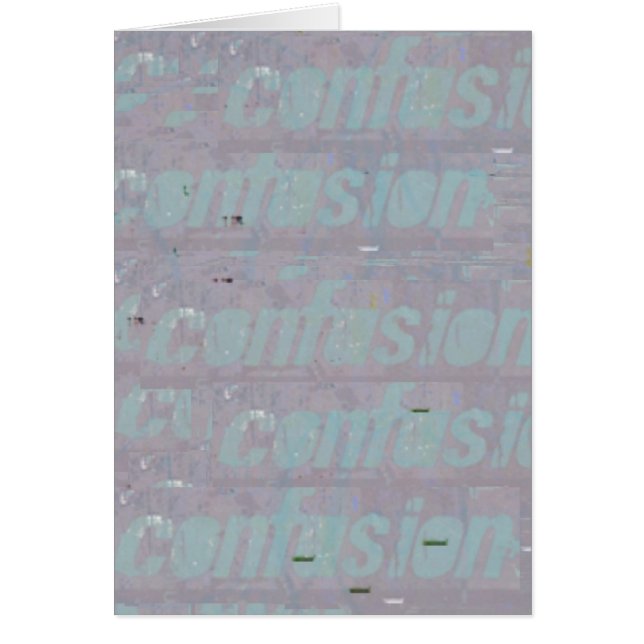 Förvirring Blank Inside Card Hälsningskort (Framsidan)