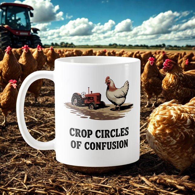 Förvirringens grödcirkel | Humor från landsbygden Kaffemugg (Skapare uppladdad)