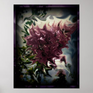 Förvrängd blomma poster