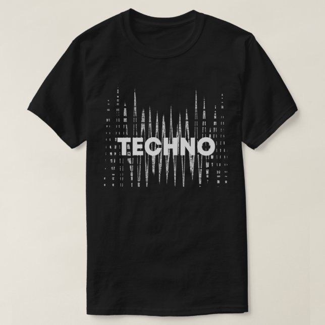 Förvrängd Techno T Shirt (Design framsida)