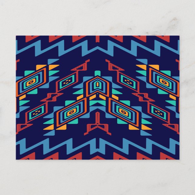 Förvrängda former abstrakt design vykort (Framsida)