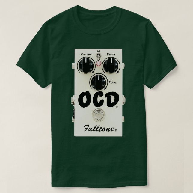 Förvrängning av fulltonsövertoning för OCD-gitarr T Shirt (Design framsida)
