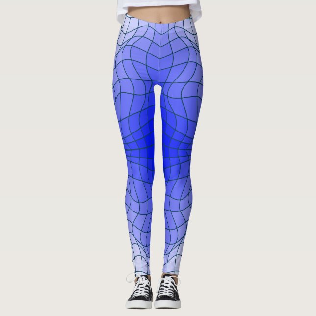 Förvrängning av trådram.C01.GBluex4.NBG Leggings (Framsida)