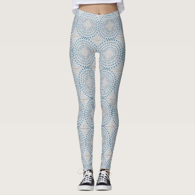 Förvrängningscirkel.01.w Leggings (Framsida)