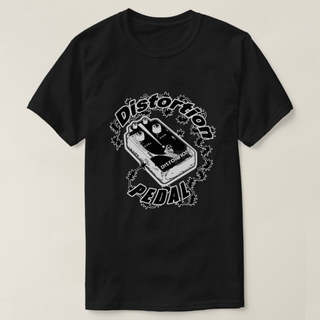Förvrängningspedal - elektrisk stöt t-shirt (Design framsida)