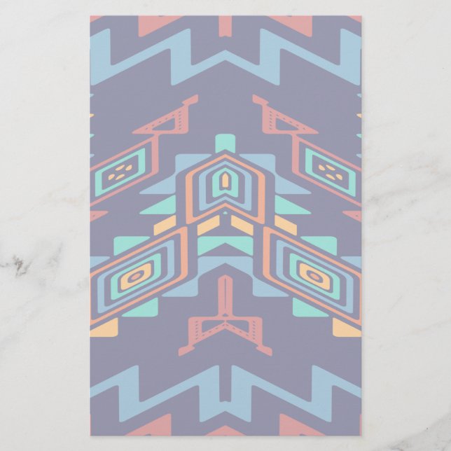 Förvridet formar abstrakt design brevpapper (Framsida)