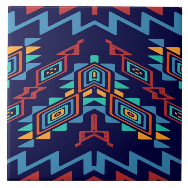 Förvridet formar abstrakt design kakelplatta (Framsidan)