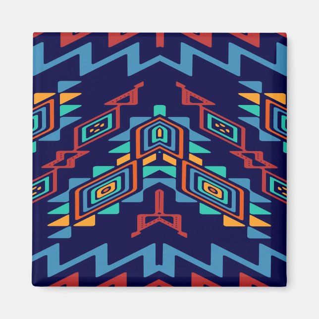 Förvridet formar abstrakt design magnet (Framsidan)