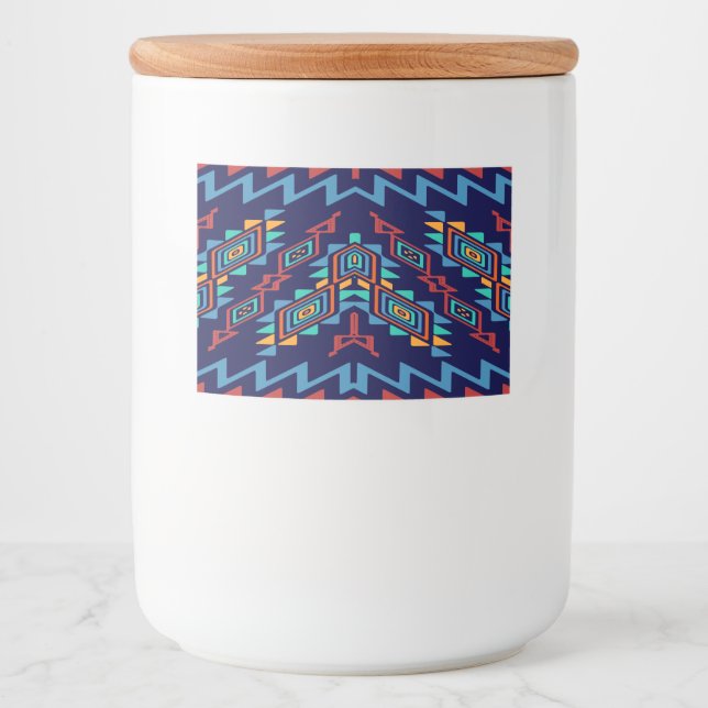 Förvridet formar abstrakt design mat etiketter (Framsida)