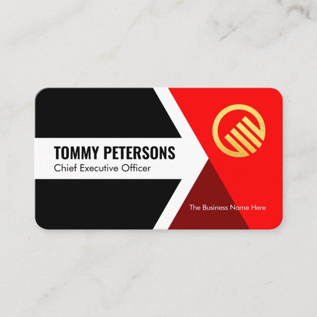 Forward Moving Arrowhead To Success CEO Visitkort (Framsida)