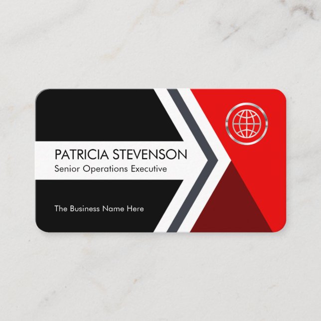 Forward Moving Arrowhead To Success Visitkort (Framsida)