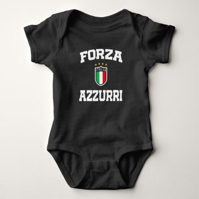 Forza Azzurri Italia Jersey 2021 Football Funs T Shirt (Framsida)